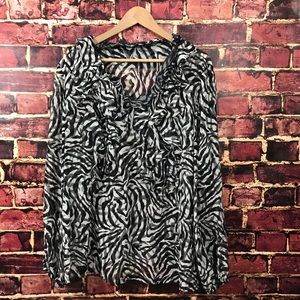 Anne Klein XL Animal print shirt top blouse